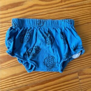 Bobo Choses Blue Pineapple Print Bloomers. Size: 6-12 months